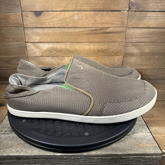 Olukai Nohea Mesh Men's Size 13 Mesh Slip-On Shoes Mustang Lime Peel 10188 - Picture 1 of 10